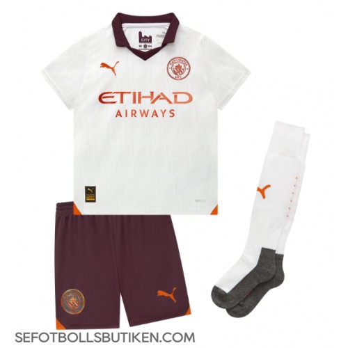 Manchester City Julian Alvarez #19 Replika Babykläder Borta matchkläder barn 2023-24 Korta ärmar (+ Korta byxor)